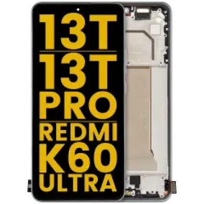 Дисплейний модуль (OLED) для Xiaomi 13T / 13T Pro / Redmi K60 Ultra з рамкою (Refurbished) (Meadow Green)
