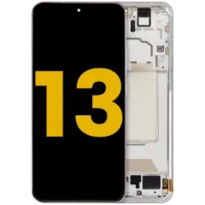 Дисплейний модуль (OLED) для Xiaomi 13 з рамкою (Refurbished) (білий)