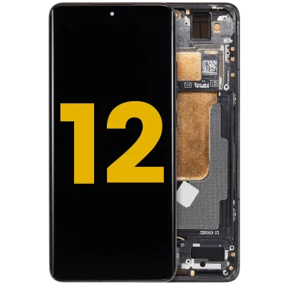 Дисплейний модуль (OLED) для Xiaomi 12 / 12X / 12S з рамкою (Refurbished) (сірий)