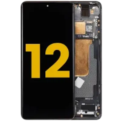 Дисплейний модуль (OLED) для Xiaomi 12 / 12X / 12S з рамкою (Refurbished) (сірий)
