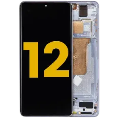 Дисплейний модуль (OLED) з рамкою для Xiaomi 12 / 12X / 12S (Refurbished) (синій)