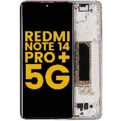 Дисплейний модуль (OLED) з рамкою для Xiaomi Redmi Note 14 Pro Plus 5G (Refurbished) (Sand Gold)