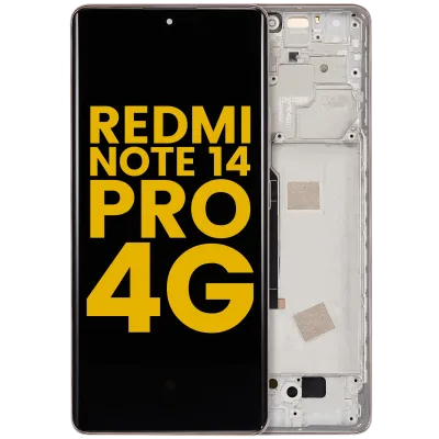 OLED Assembly With Frame For Xiaomi Redmi Note 14 Pro 4G (Refurbished) (Sand Gold)