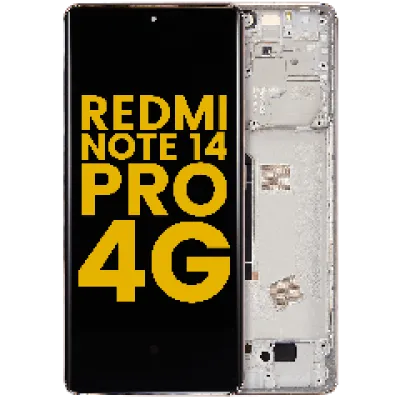 Дисплейний модуль (OLED) з рамкою для Xiaomi Redmi Note 14 Pro 4G (Refurbished) (Sand Gold)