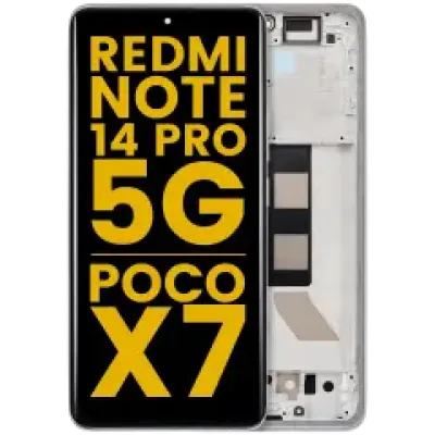 Дисплейний модуль (OLED) з рамкою для Xiaomi Redmi Note 14 Pro 5G / Xiaomi Poco X7 (Refurbished) (зелений)