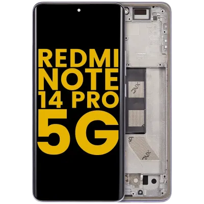 Дисплейний модуль (OLED) з рамкою для Xiaomi Redmi Note 14 Pro 5G (Refurbished) (Lavender Purple)