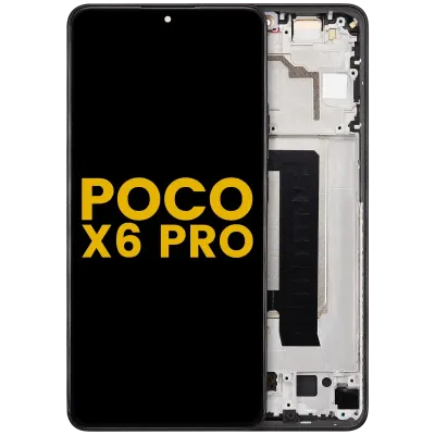 OLED Assembly With Frame For Xiaomi Poco X6 Pro (Refurbished) (Yellow)