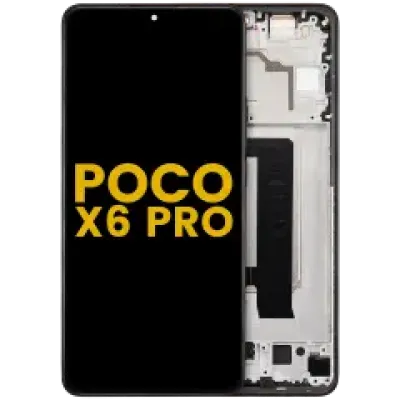 Дисплейний модуль (OLED) з рамкою для Xiaomi Poco X6 Pro (Refurbished) (жовтий)
