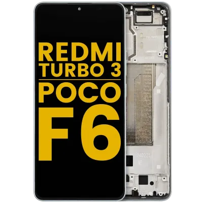 OLED Assembly With Frame For Xiaomi Redmi Turbo 3 / Xiaomi Poco F6 (Refurbished) (Green)