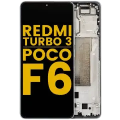 Дисплейний модуль (OLED) з рамкою для Xiaomi Redmi Turbo 3 / Xiaomi Poco F6 (Refurbished) (зелений)