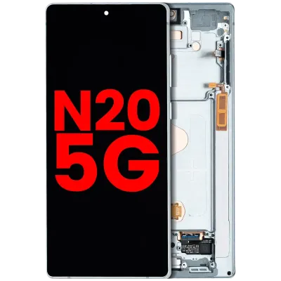 Дисплейний модуль (OLED) з рамкою для Samsung Galaxy Note 20 5G (Aftermarket Plus) (Mystic Green)