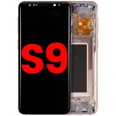 Дисплейний модуль (OLED) з рамкою для Samsung Galaxy S9 (Aftermarket Plus) (Sunrise Gold)