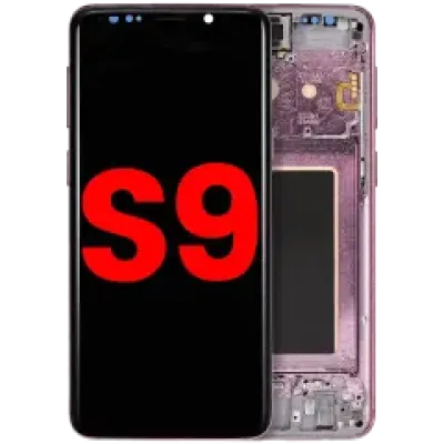Дисплейний модуль (OLED) з рамкою для Samsung Galaxy S9 (Aftermarket Plus) (Lilac Purple)