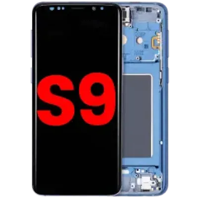 Дисплейний модуль (OLED) з рамкою для Samsung Galaxy S9 (Aftermarket Plus) (Coral Blue)