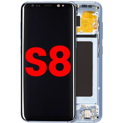 OLED Assembly With Frame For Samsung Galaxy S8 (Aftermarket Plus) (Coral Blue)