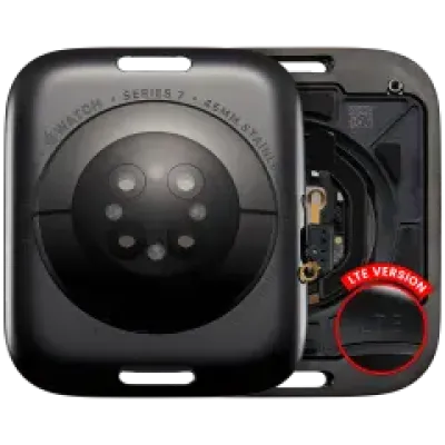 Задня кришка в зборі для Watch Series 7 (45mm) (LET Version) (сталь / Space Black)