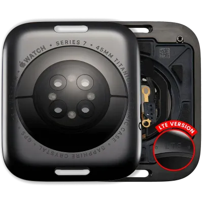 Back Cover Assembly For Watch Series 7 (45mm) (LET Version) (Titanium / Space Black)