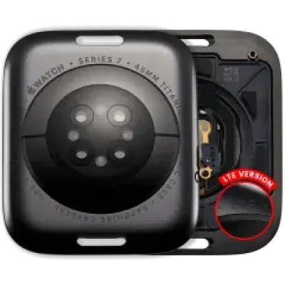 Задня кришка в зборі для Watch Series 7 (45mm) (LET Version) (титан / Space Black)