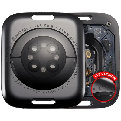Back Cover Assembly For Watch Series 8 (41mm) (LET Version) (Aluminum / Space Black)