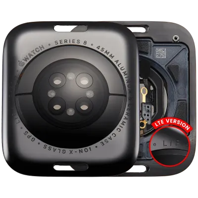 Back Cover Assembly For Watch Series 8 (45mm) (LET Version) (Aluminum / Space Black)