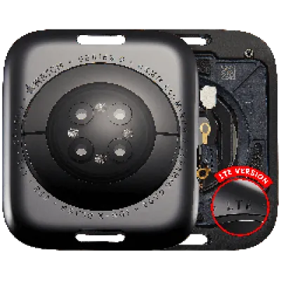 Задня кришка в зборі для Watch Series 9 (45mm) (LET Version) (алюміній / Space Black)