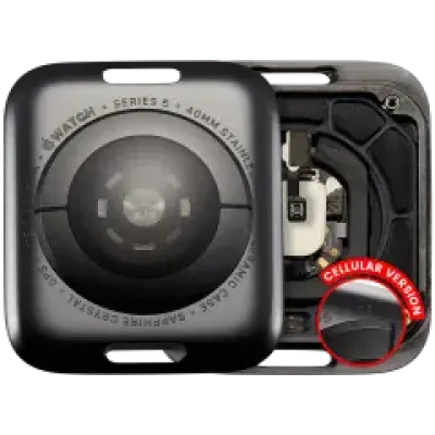 Задня кришка в зборі для Watch Series 5 (40mm) (LET Version) (сталь / Space Black)
