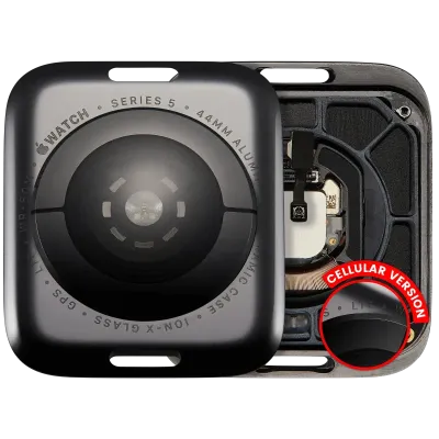 Back Cover Assembly For Watch Series 5 (44mm) (LET Version) (Aluminum / Space Black)