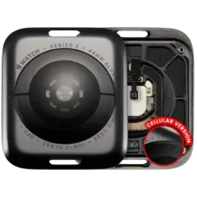 Задня кришка в зборі для Watch Series 5 (44mm) (LET Version) (алюміній / Space Black)