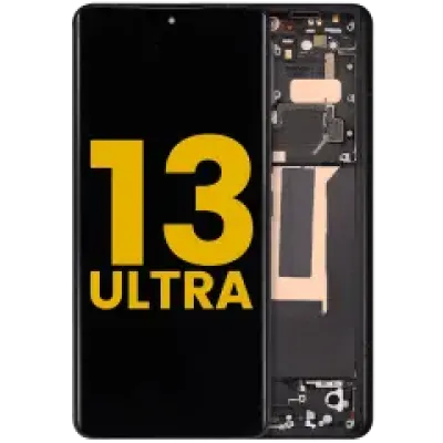 Дисплейний модуль (OLED) з рамкою для Xiaomi 13 Ultra (Refurbished) (чорний)