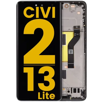 Дисплейний модуль (OLED) з рамкою для Xiaomi 13 Lite / Civi 2 (Refurbished) (чорний)