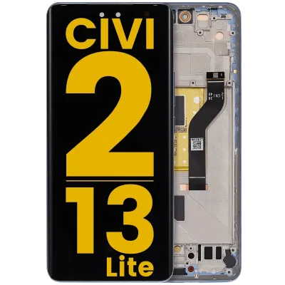 Дисплейний модуль (OLED) з рамкою для Xiaomi 13 Lite / Civi 2 (Refurbished) (Lite blue)