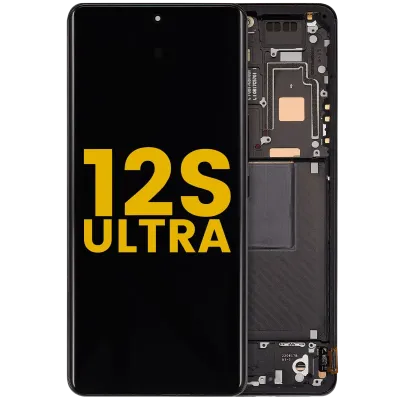 OLED Assembly With Frame For Xiaomi 12S Ultra (Refurbished) (Black)