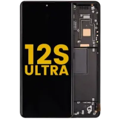 Дисплейний модуль (OLED) з рамкою для Xiaomi 12S Ultra (Refurbished) (чорний)