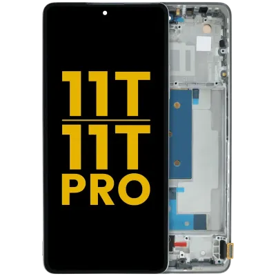 OLED Assembly With Frame For Xiaomi 11T / 11T Pro (Refurbished) (Celestial Blue)