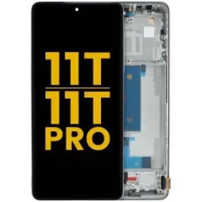 Дисплейний модуль (OLED) з рамкою для Xiaomi 11T / 11T Pro (Refurbished) (Celestial Blue)