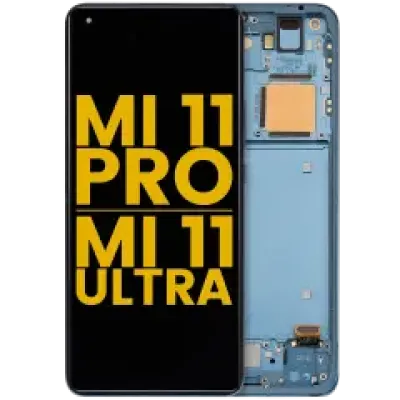 Дисплейний модуль (OLED) з рамкою для Xiaomi Mi 11 Pro / Mi 11 Ultra (Refurbished) (зелений)