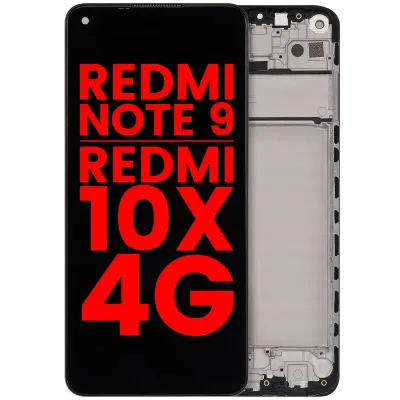 Дисплейний модуль (LCD) з рамкою для Xiaomi Redmi Note 9 / Redmi 10x 4G (Aftermarket Plus) (Усі кольори)