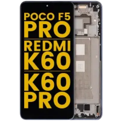 Дисплейний модуль (OLED) з рамкою для Xiaomi Poco F5 Pro / Redmi K60 / K60 Pro (Refurbished) (синій)