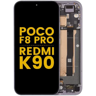 Дисплейний модуль (OLED) з рамкою для Poco F8 Pro / Redmi K90 (Refurbished) (фіолетовий)