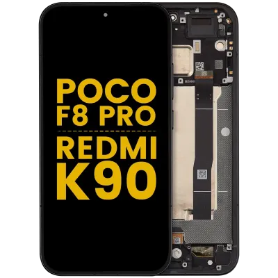 Дисплейний модуль (OLED) з рамкою для Poco F8 Pro / Redmi K90 (Refurbished) (чорний)