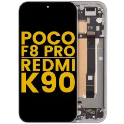 Дисплейний модуль (OLED) з рамкою для Poco F8 Pro / Redmi K90 (Refurbished) (Titanium Silver)