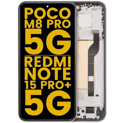 OLED Assembly With Frame For Xiaomi Poco M8 Pro 5G / Redmi Note 15 Pro+ 5G (Refurbished) (Mocha Brown)