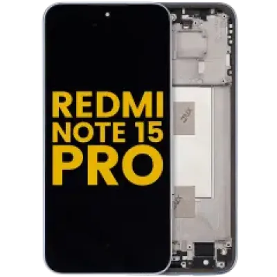 Дисплейний модуль (OLED) з рамкою для Xiaomi Redmi Note 15 Pro 5G (Refurbished) (Glacier Blue)