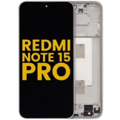 Дисплейний модуль (OLED) з рамкою для Xiaomi Redmi Note 15 Pro 5G (Refurbished) (Titanium Color)