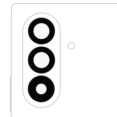 Back Camera Lens (Glass Only) With Adhesive For Samsung Galaxy Z Fold 7 (10 Pack)