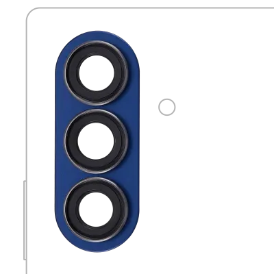 Back Camera Lens With Bezel Ring For Samsung Galaxy Z Fold 7(Blue Shadow)