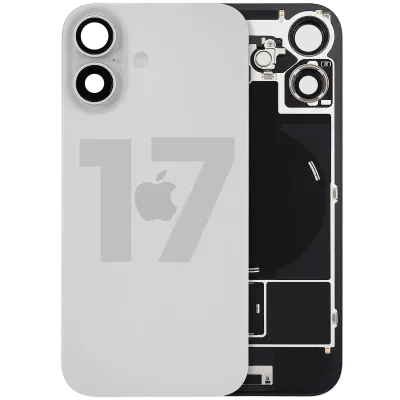Back Glass w/ MagSafe Magnet & NFC & Flashlight Flex For iPhone 17 (Used OEM Pull: Grade A) (White)