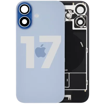 Back Glass w/ MagSafe Magnet & NFC & Flashlight Flex For iPhone 17 (Used OEM Pull: Grade A) (Mist Blue)
