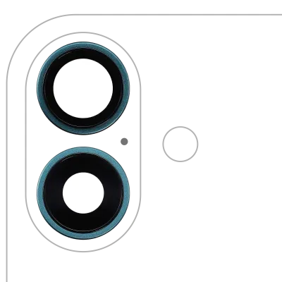 Back Camera Lens With Bracket & Bezel For iPhone 16 / 16 Plus (2 Piece Set) (Premium) (Teal)