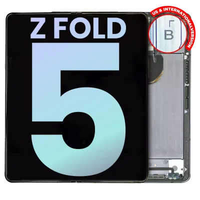 Дисплейний модуль (OLED) внутрішній з рамкою для Samsung Galaxy Z Fold 5 5G (US & International) (Service Pack) (Gray)